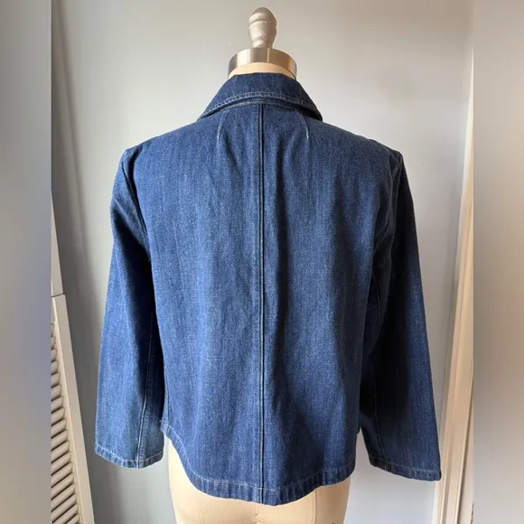 J.Crew Denim blazer-jacket in resin wash NEW