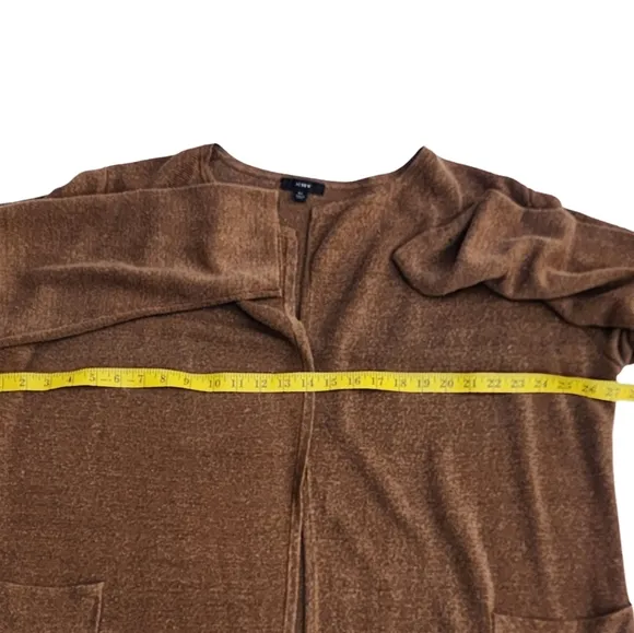 J.Crew Juliette Collarless  Sweater-Blazer In linen Blend  Color Peacan, Size XL