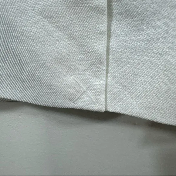 J.Crew Parke Blazer Jacket Women's Size 0P Linen Blend in White BF428 NEW