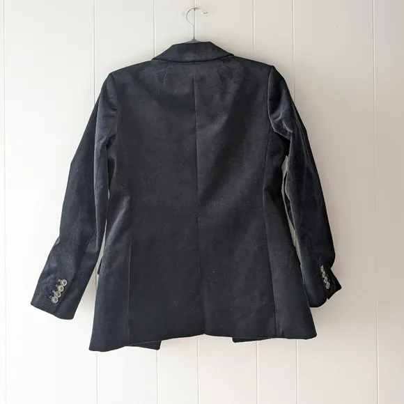 J.Crew Velvet Willa Black/Navy Blazer, size 4