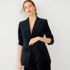 J.Crew Velvet Willa Black/Navy Blazer, size 4