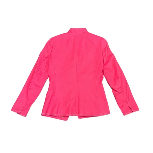 J.Crew Women’s Going Out Stretch Linen Blazer Size 0 Hot Pink Fuchsia​