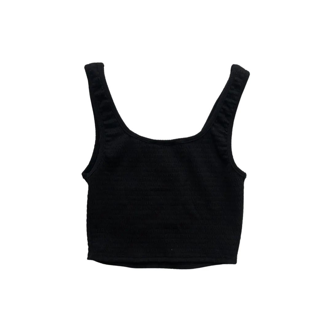 Jenny Smocked Tank Top - Black