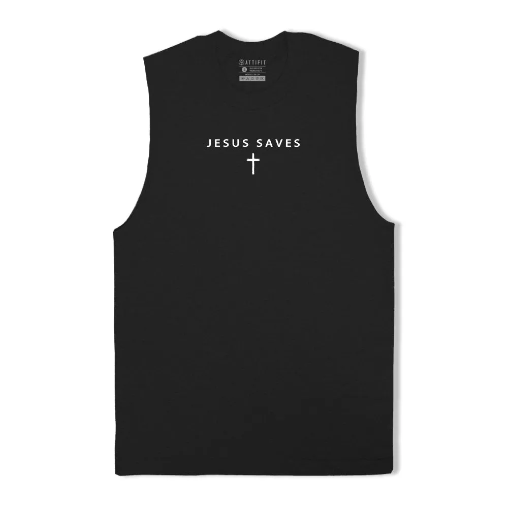 Jesus Saves Graphic Tank Top