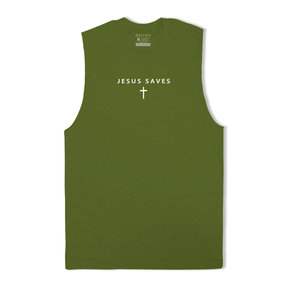 Jesus Saves Graphic Tank Top
