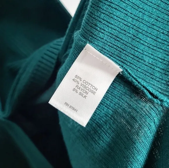 J.JILL Viridian ribbed longline cardigan sweater NWT