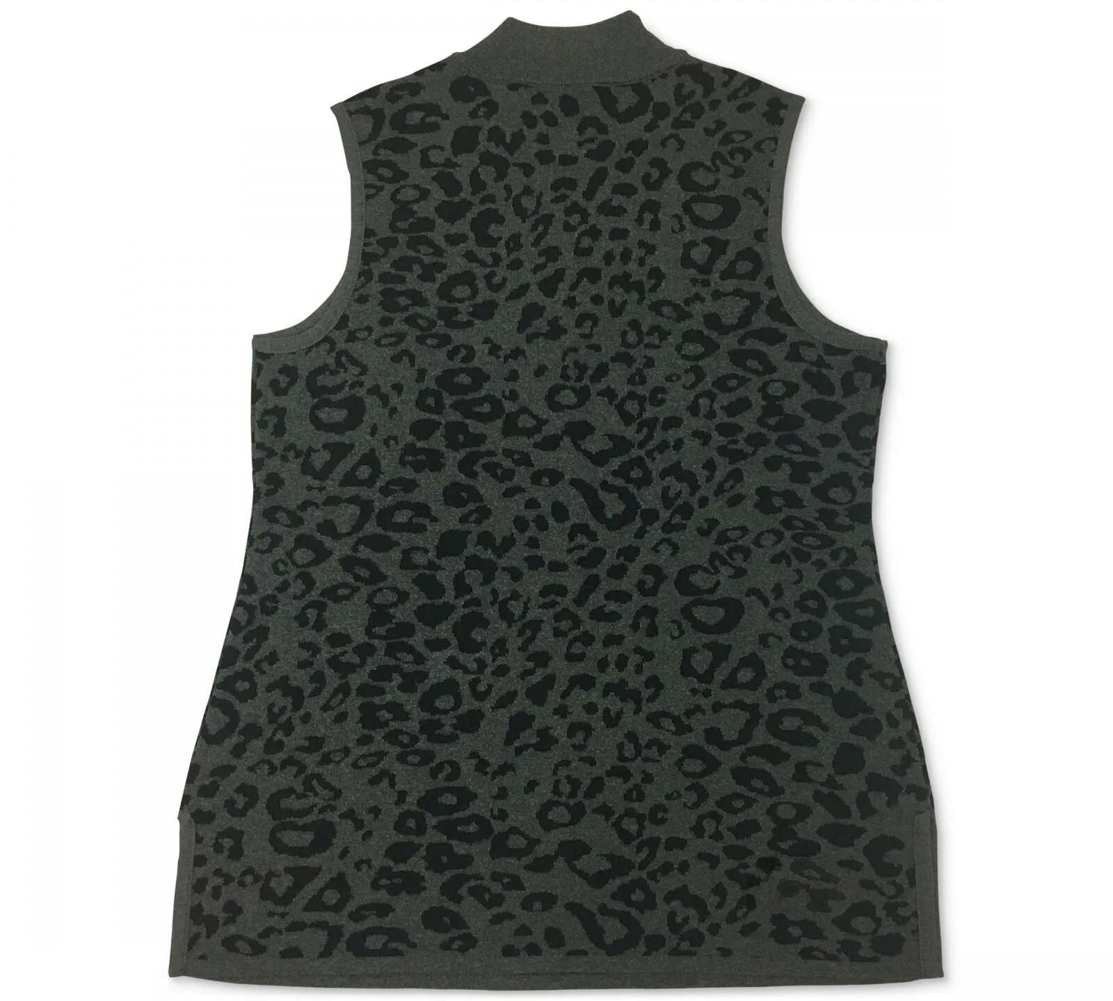 JM Collection Petite Jacquard Sleeveless Mock Neck Sweater Shell