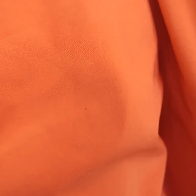 Jonathan Simkhai Marny Puff Sleeve Pleated Wrap Dress Orange Size Large