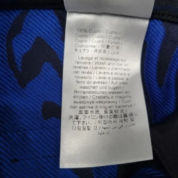 KENZO Blue and Black Jacquard Moire Tiger High Waisted Shorts