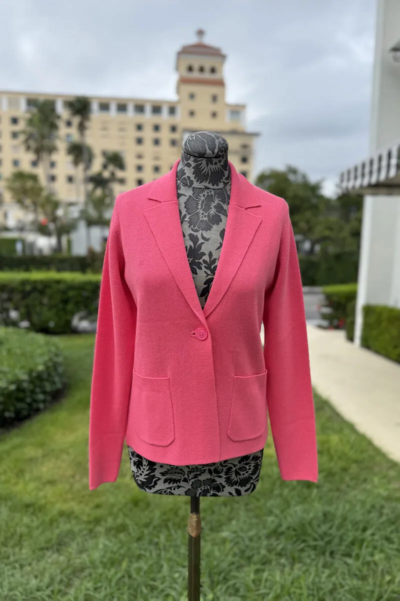 Kinross Back Rib Blazer in Lipstick