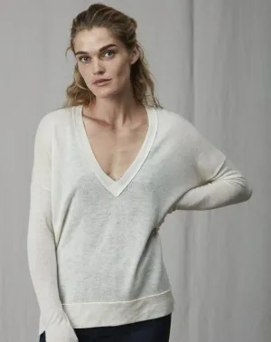 Kristensen Du Nord Black Cashmere V-Neck Sweater