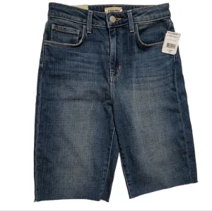 L'Agence Raw Hem High Rise Bermuda Shorts Size 24 MSRP $220 NWT