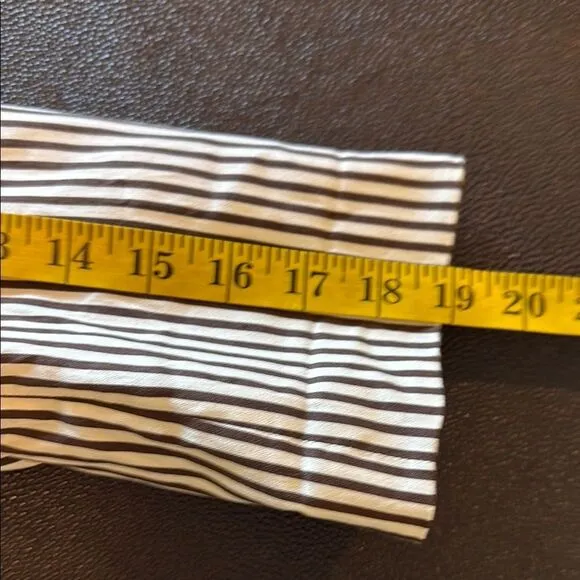 Lauren Ralph Lauren Brown and Cream Striped Women's Jacket button closure size 8