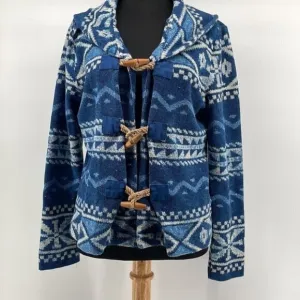 LAUREN Ralph Lauren south western Aztec jacket blazer 100% cotton sz lg toggles