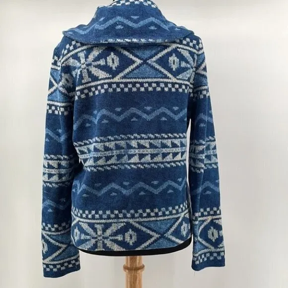 LAUREN Ralph Lauren south western Aztec jacket blazer 100% cotton sz lg toggles