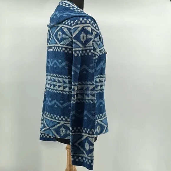 LAUREN Ralph Lauren south western Aztec jacket blazer 100% cotton sz lg toggles