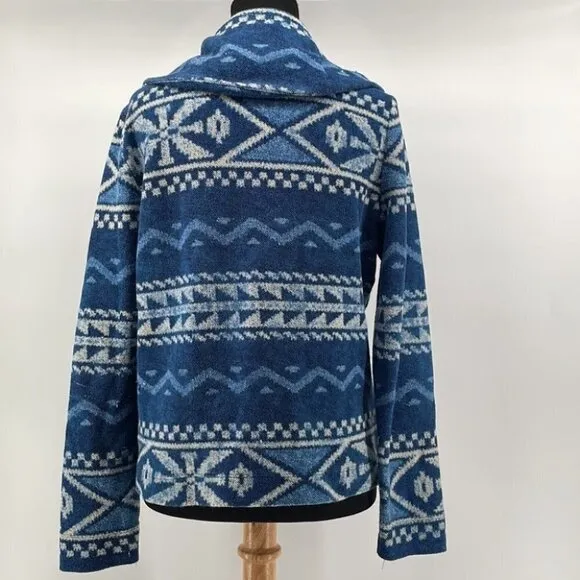 LAUREN Ralph Lauren south western Aztec jacket blazer 100% cotton sz lg toggles