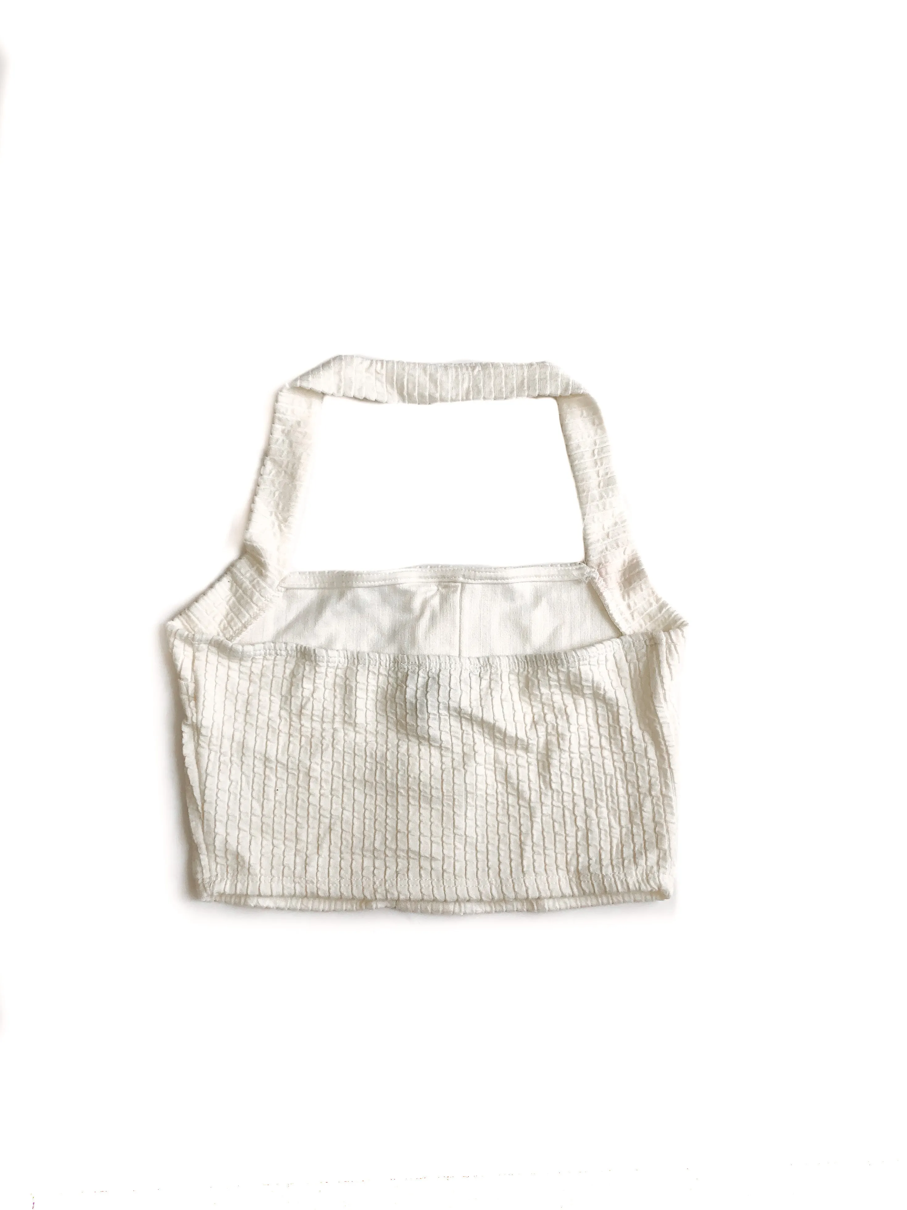 Layla Halter Knit Top- White