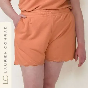LC Lauren Conrad Scallop-Hem High-Waisted Shorts