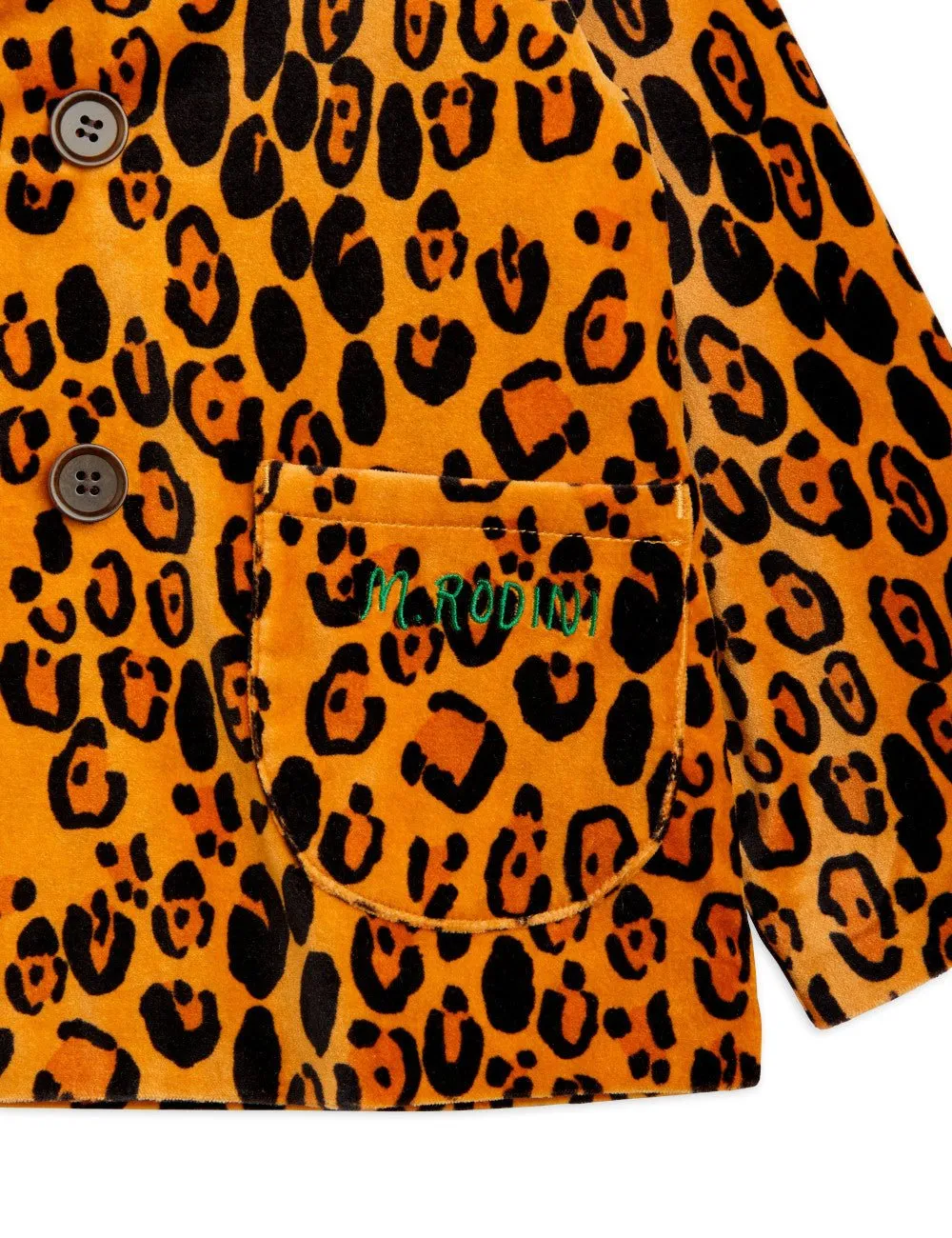 Leopard Velvet Blazer by Mini Rodini