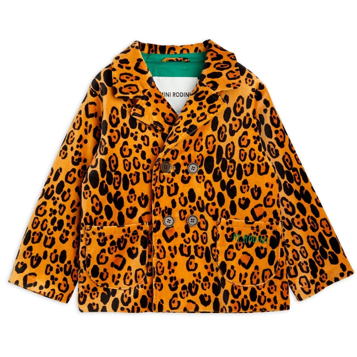 Leopard Velvet Blazer by Mini Rodini