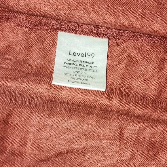 Level 99 Rachel Stretch Linen Blazer in Rose Size Medium