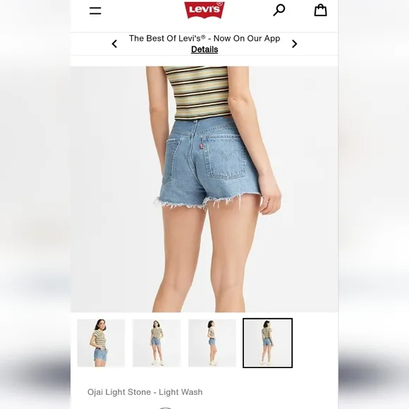Levi's high rise shorts size 30