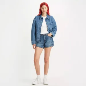 Levi's Women's High Waisted Mom Shorts, Amazing-Medium Indigo, 27
