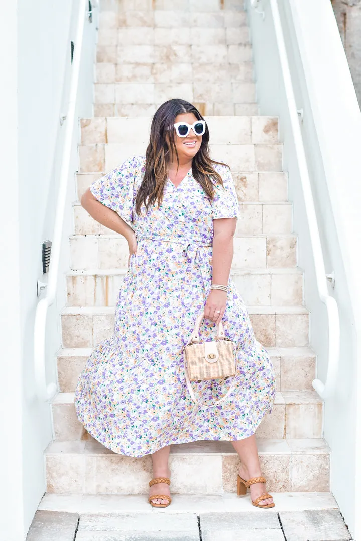 Lilac Bouquet Maxi Dress