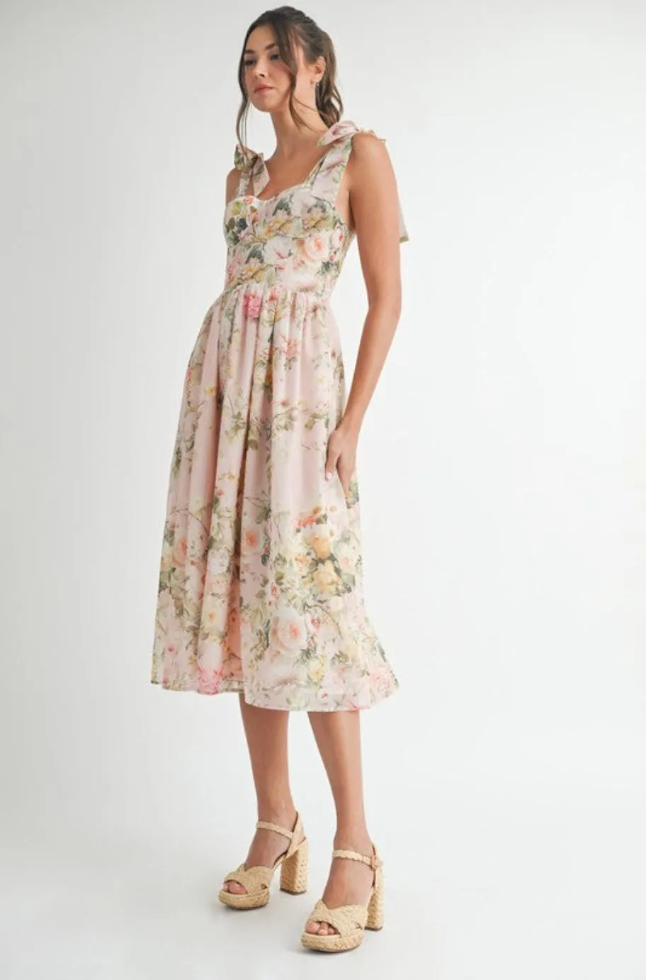 Lilith Floral Midi Dress