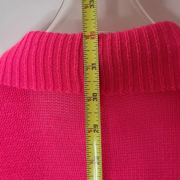 Lilly Pulitzer Amalie Open Front Knit Cardigan in Dragon Fruit Pink Sz Small