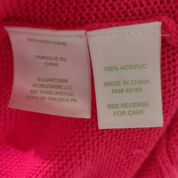 Lilly Pulitzer Amalie Open Front Knit Cardigan in Dragon Fruit Pink Sz Small
