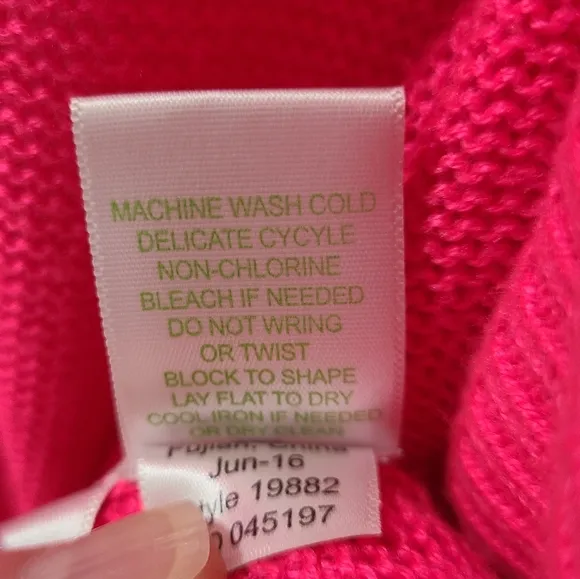 Lilly Pulitzer Amalie Open Front Knit Cardigan in Dragon Fruit Pink Sz Small