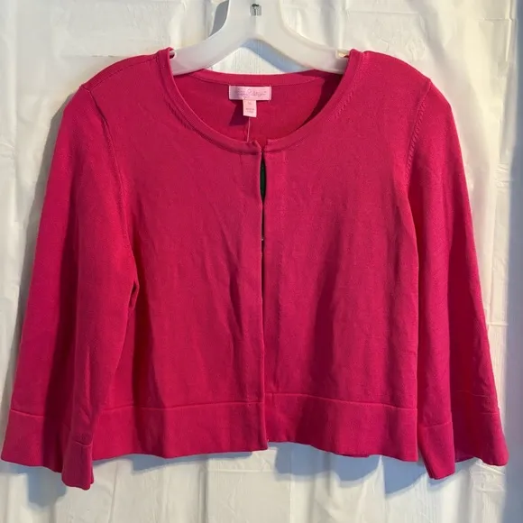 Lilly Pulitzer Anne Sweater Cardigan Womens Sz  XL Orchid Pink Office Barbie NWT