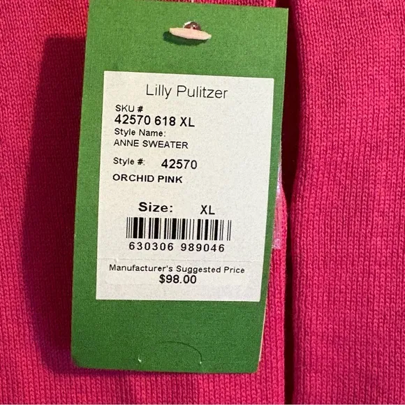 Lilly Pulitzer Anne Sweater Cardigan Womens Sz  XL Orchid Pink Office Barbie NWT