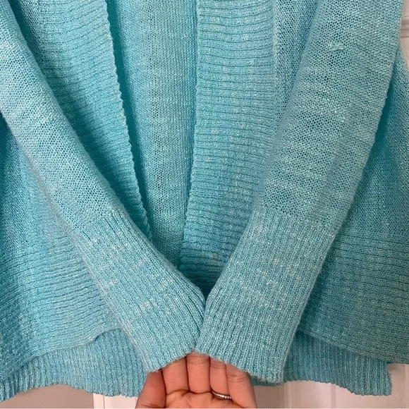 Lilly Pulitzer Aqua Blue Isle Open Front Cardigan Small Women’s Sweater Knit