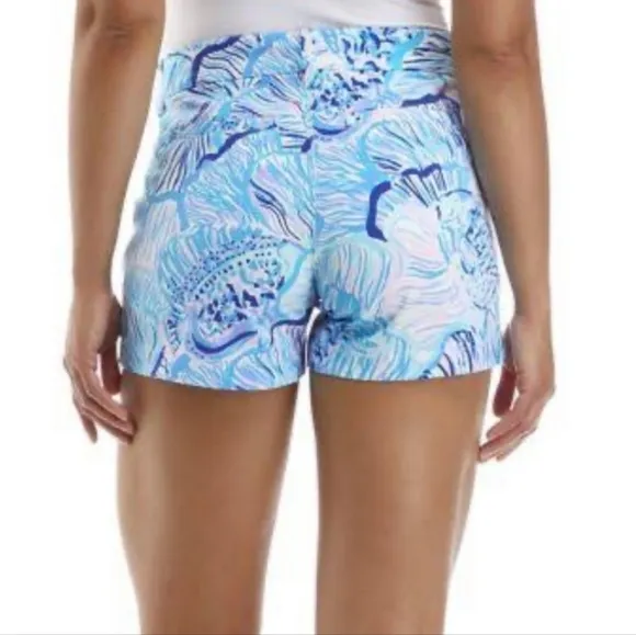 Lilly Pulitzer Stretch Short Bermuda Blue Fishful Thinking