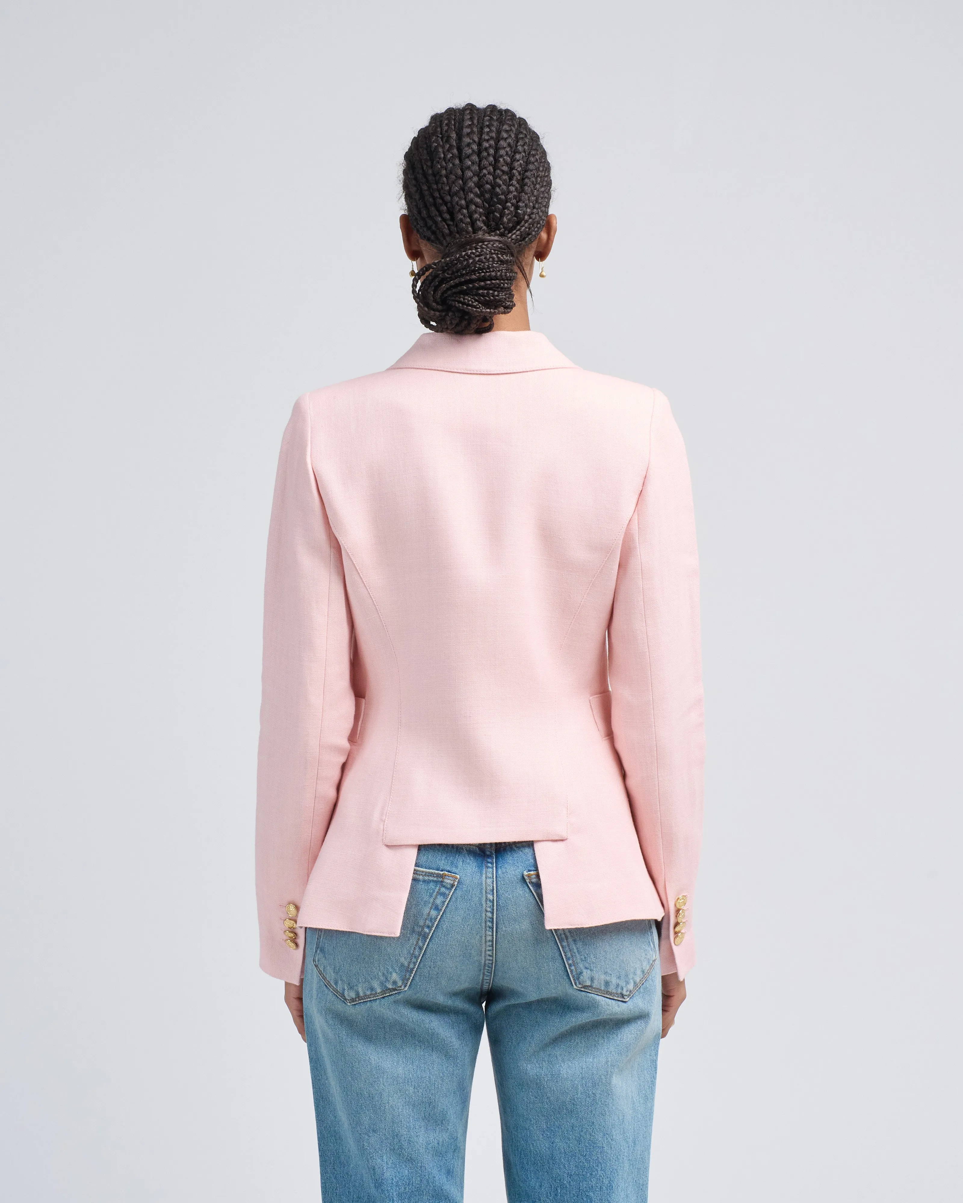 linen duchess blazer