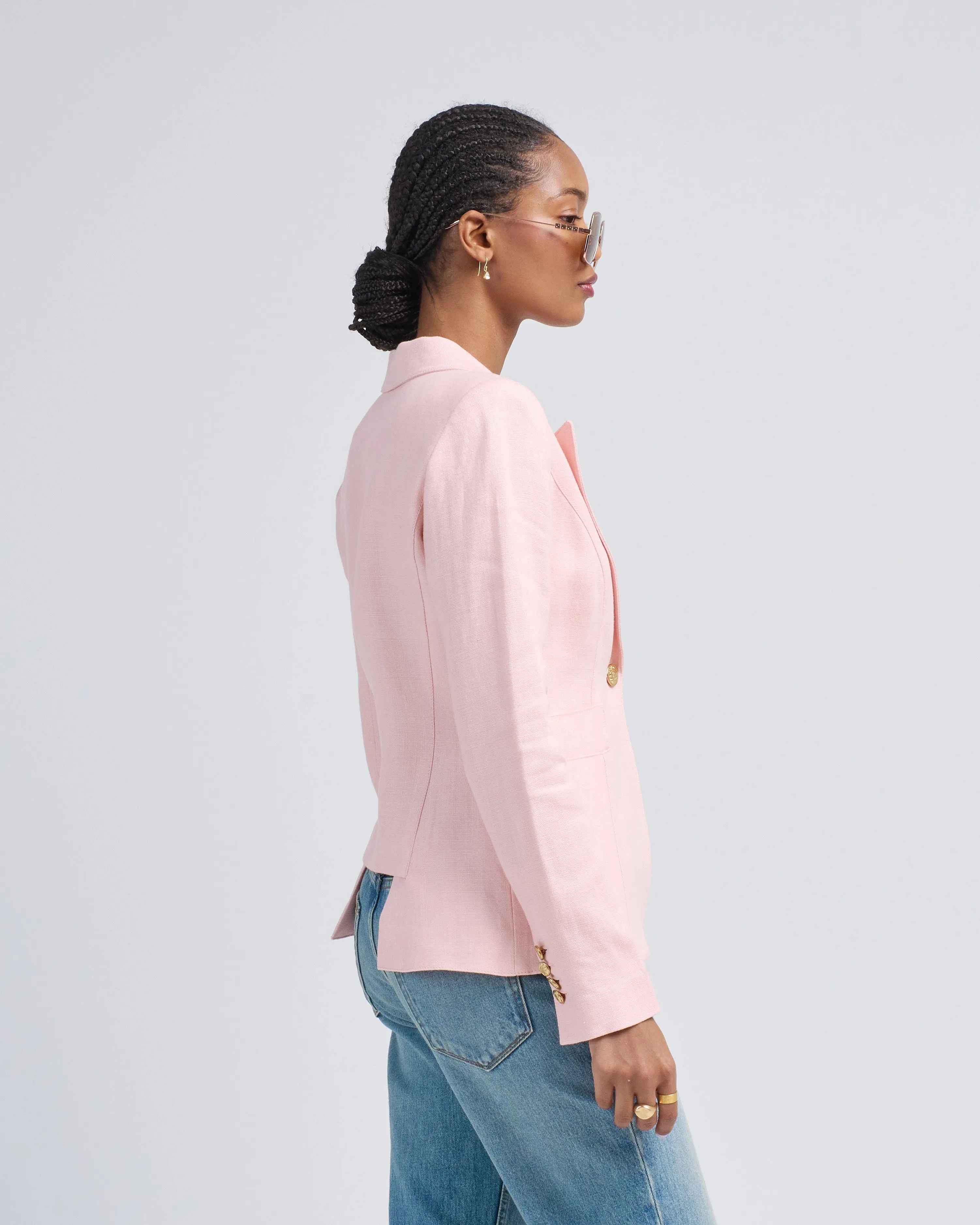linen duchess blazer