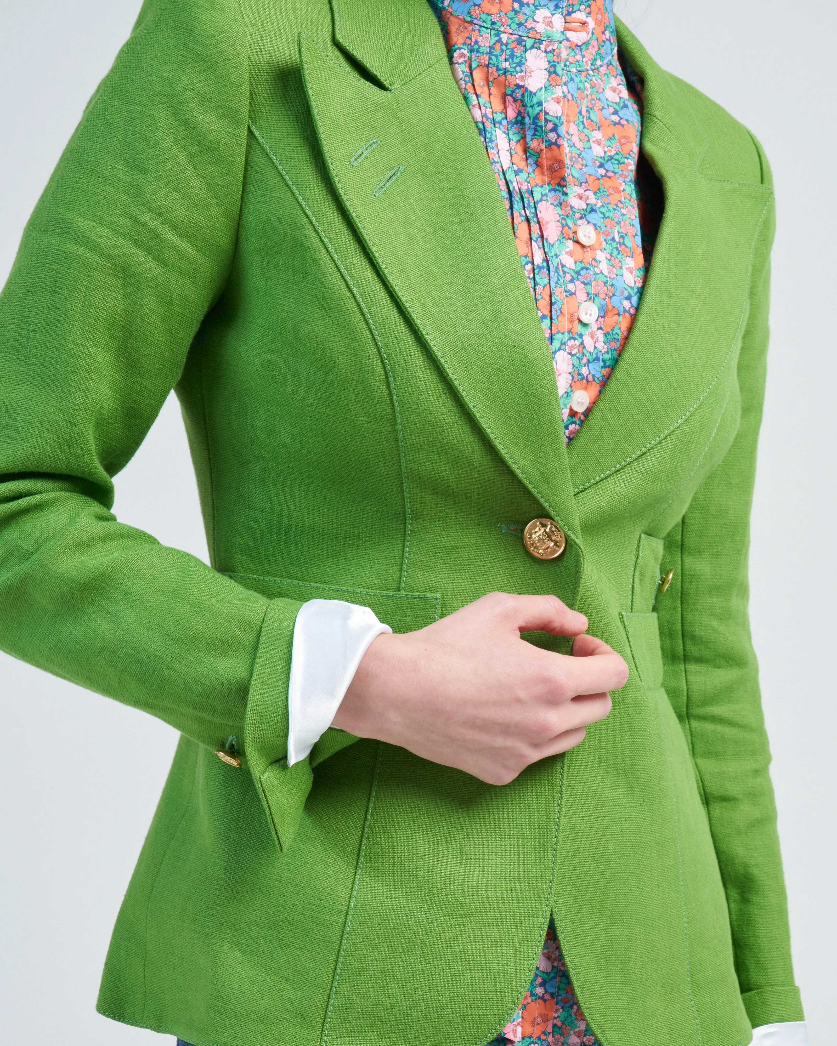 linen duchess blazer