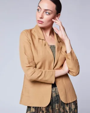Linen Open Front Blazer