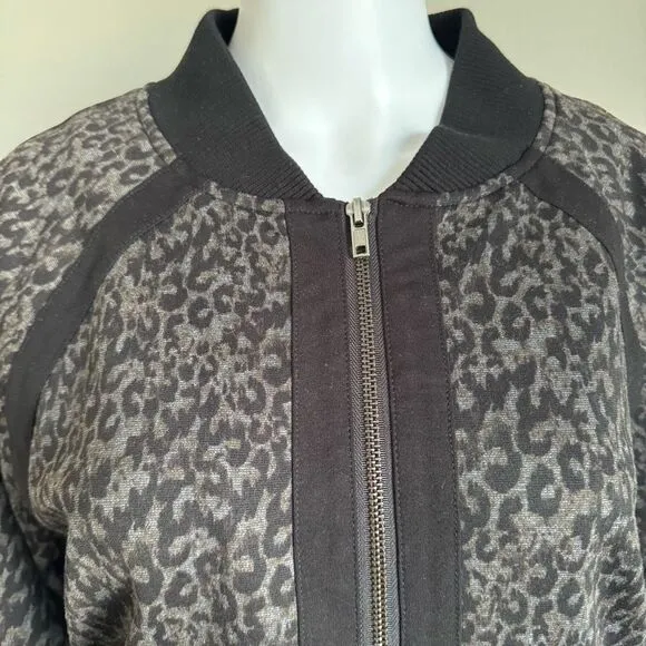 Liverpool Los Angelas Leopard Print Bomber Lightweight Jacket Size L