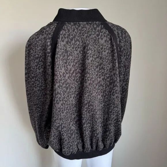 Liverpool Los Angelas Leopard Print Bomber Lightweight Jacket Size L