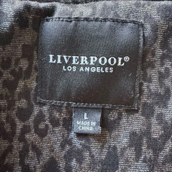 Liverpool Los Angelas Leopard Print Bomber Lightweight Jacket Size L