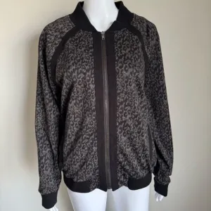 Liverpool Los Angelas Leopard Print Bomber Lightweight Jacket Size L
