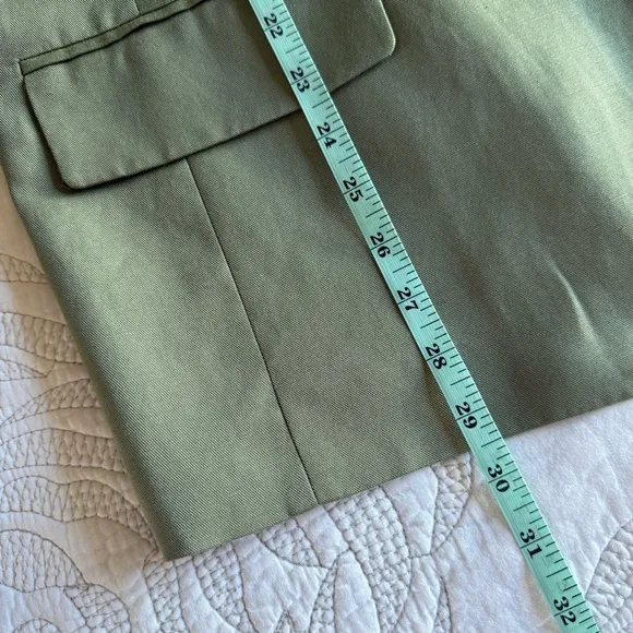 Loft - Petite Relaxed Fluid Blazer - Olive Green