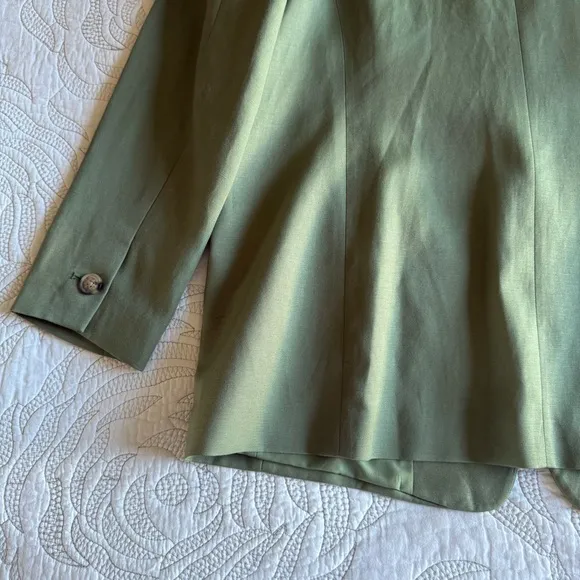 Loft - Petite Relaxed Fluid Blazer - Olive Green