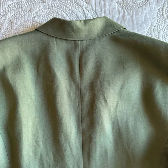 Loft - Petite Relaxed Fluid Blazer - Olive Green