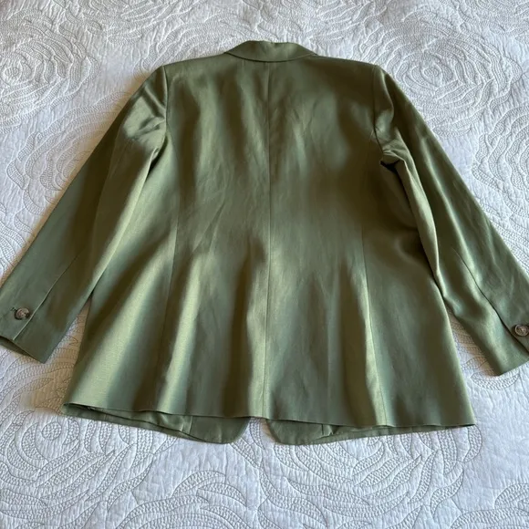Loft - Petite Relaxed Fluid Blazer - Olive Green