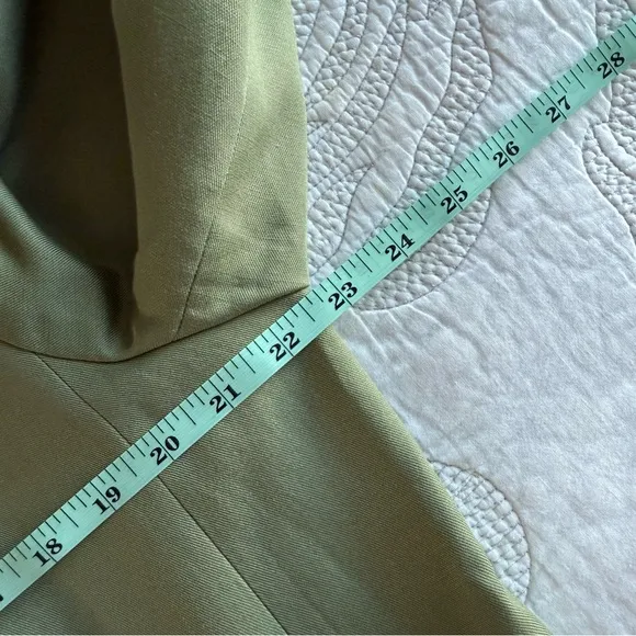 Loft - Petite Relaxed Fluid Blazer - Olive Green